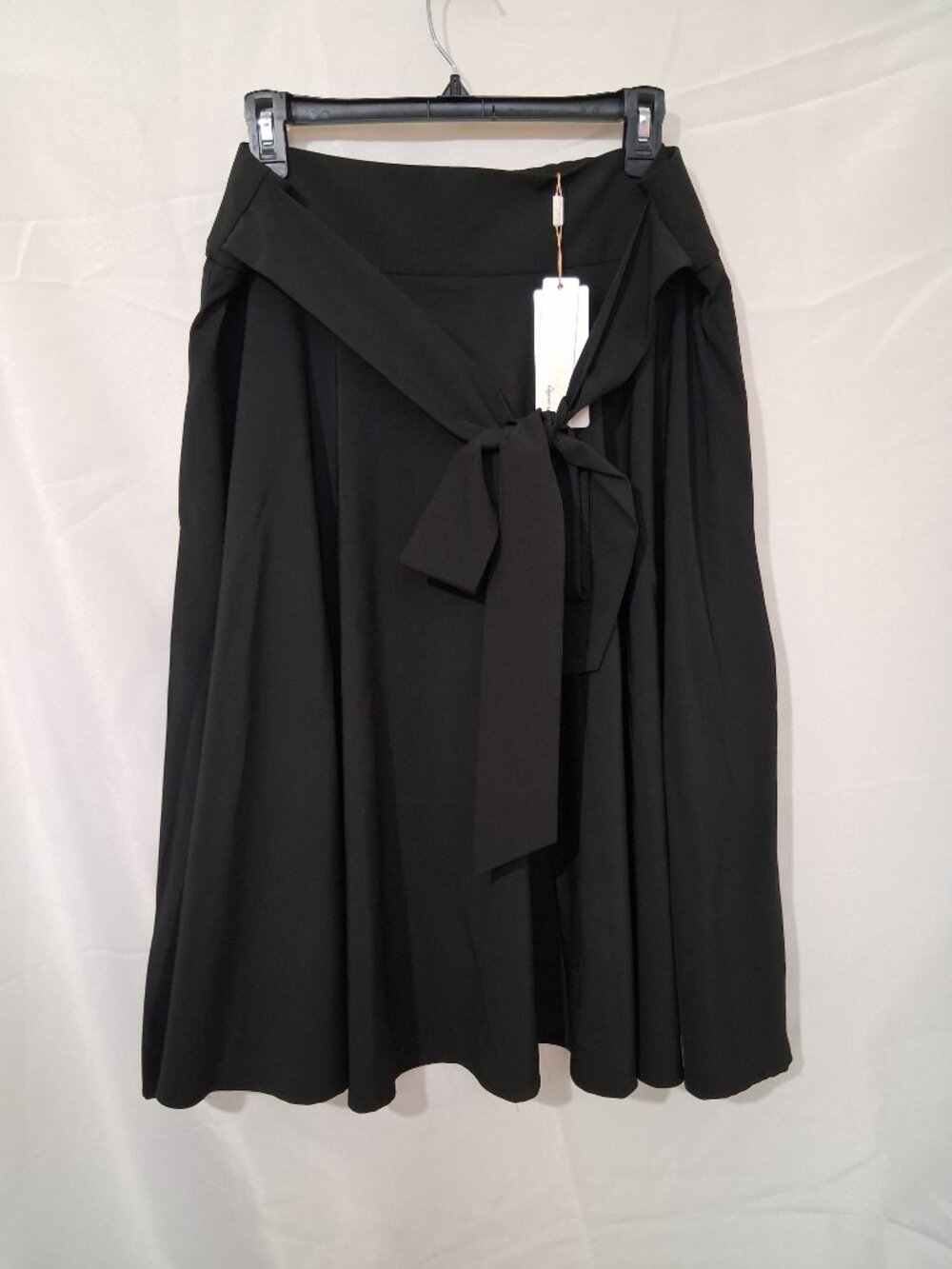 Belle Poque Women’s A-Line Midi Skirt XL Black Flared Skater Retro NEW - Picture 3 of 14